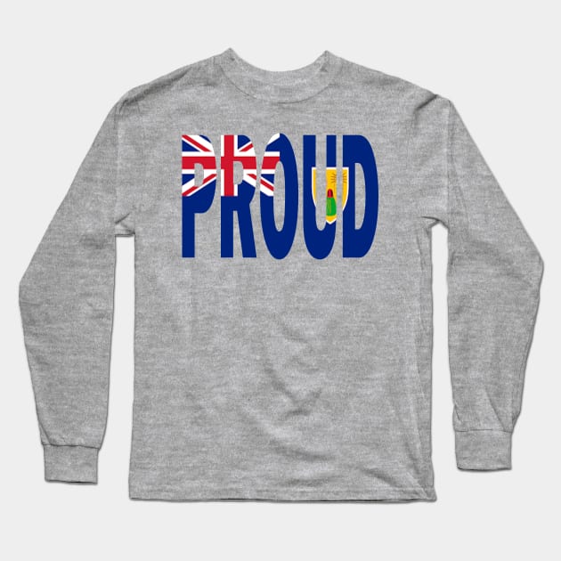 Turks and Caicos Flag Designed in The Word Proud - Soca Mode Long Sleeve T-Shirt by Soca-Mode